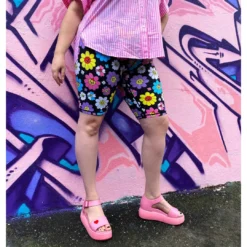 Irregular Choice Clothing Flower Dripping Shorts