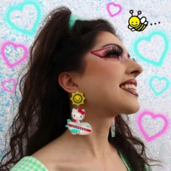 Irregular Choice X Kitty Air Earrings